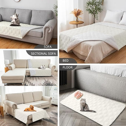 Water Resistant Dog Bed Cover Pet Blanket with Anti-Slip Back for Furniture Bed Couch Sofa (82x96 Inch