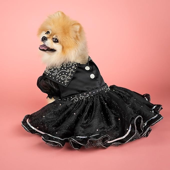 Doggy Parton Shimmering Evening Dress