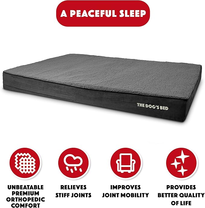 The Dog’s Bed Orthopedic Jumbo Memory Foam Dog Bed 64x44, Pain