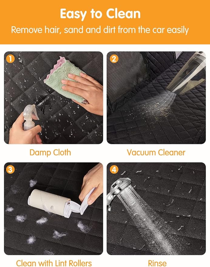 nzonpet 4-in-1 Dog Car Seat Cover 100% Waterproof