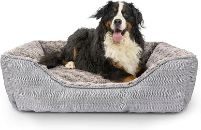 FURTIME Dog Bed for Large Medium Small Dogs Soft Washable Pet Bed Orthopedic Dog Sofa Bed Breathable Rectangle Sleeping Bed Anti-Slip Bottom(25''