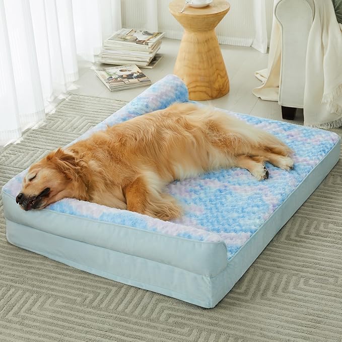 BFPETHOME Orthopedic Dog Beds for Large Dogs-Waterproof Sofa Dog Bed with Removable Washable Cover