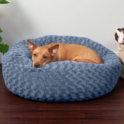 Furhaven 30" Round Donut Dog Bed for Medium/Small Dogs 45 lbs
