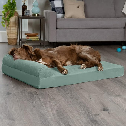 Furhaven Memory Foam Dog Bed for Large Dogs w/ Removable Bolsters & Washable Cover 95 lbs