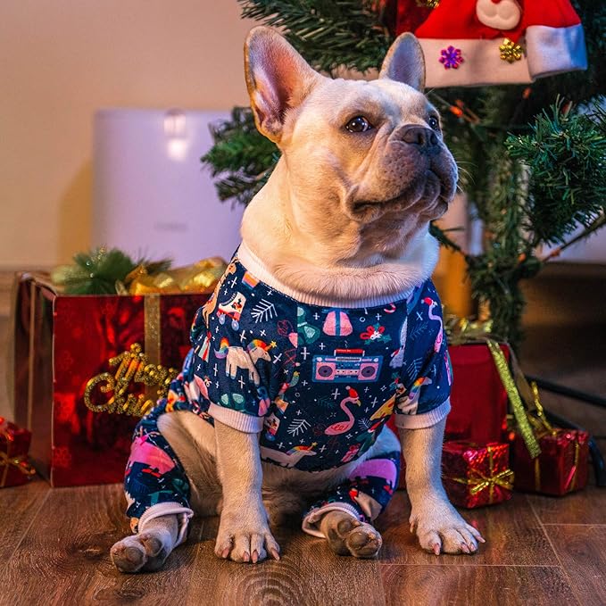 CuteBone Dog Pajamas Christmas Clothes Pjs for Small P108M