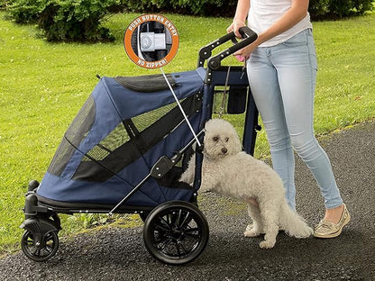 Pet Gear NO-Zip Pet Stroller with Dual Entry 1 Model, 4 Colors
