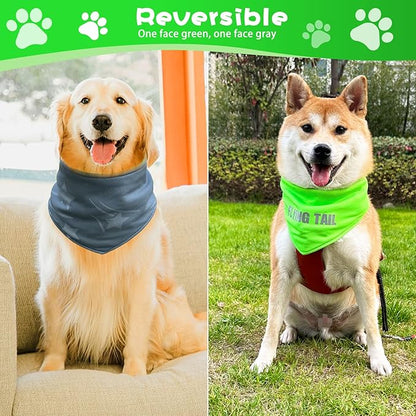 Dog Summer Cool Down Bandana, 3 Layers Special Cooling Materials, Using Water Cool Down, Reversible and Wet Reveal Ice Bandana, Cooling Reflective Dog Bandana (Ice Cream.M)