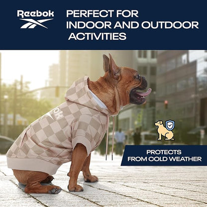 Reebok Dog Hoodie – Fleece Dog Sweater with Leash Hole