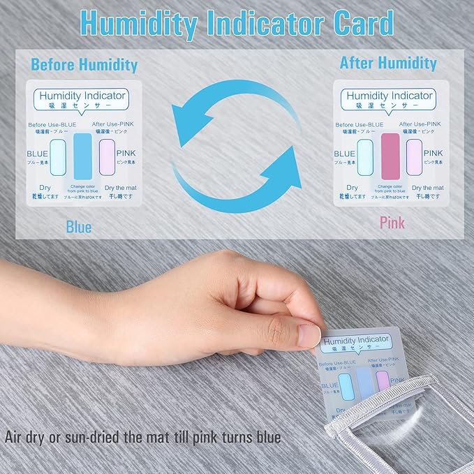 Rywell Pet Reusable Bed Pad Summer Cooling Dogs Mat with Humidity indicator card