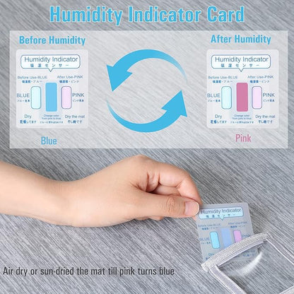 Rywell Pet Reusable Bed Pad Summer Cooling Dogs Mat with Humidity indicator card