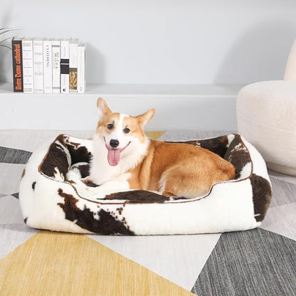 Faux Fur Dog Beds for Extra Large Dogs print,36x27inches)