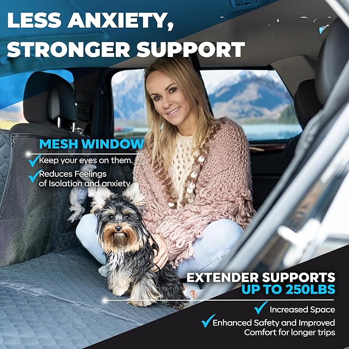 Dog Back Seat Cover Hard Bottom