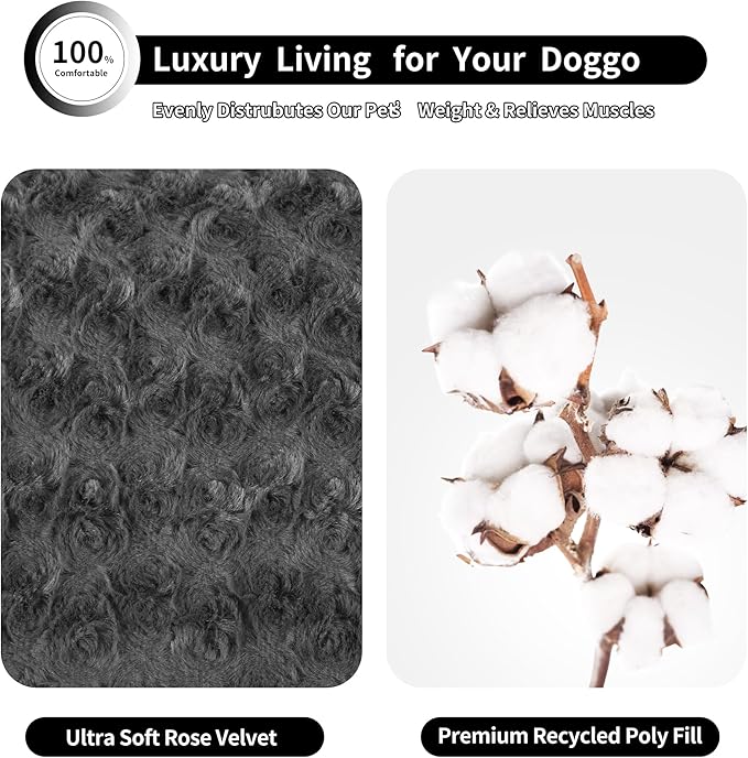 NOYAL Dog Bed Mat Soft Washable Dog Crate