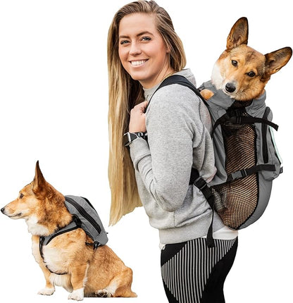 K9 Sport Sack Walk-On | Dog Carrier Dog Backpack with Harness & Storage (Medium, Shark Skin Gray)