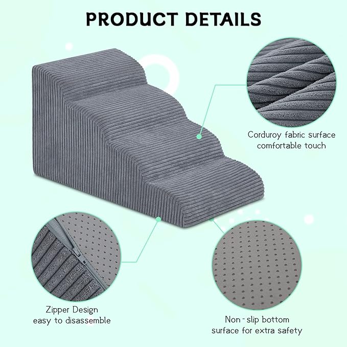 Dog Stairs for Small Dogs and Cats 20" H 4 Steps