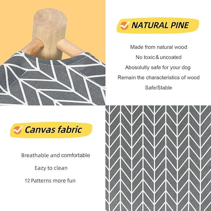 Patas Lague Cat and Dog Hammock Bed Small Dog Bed (2 Covers)