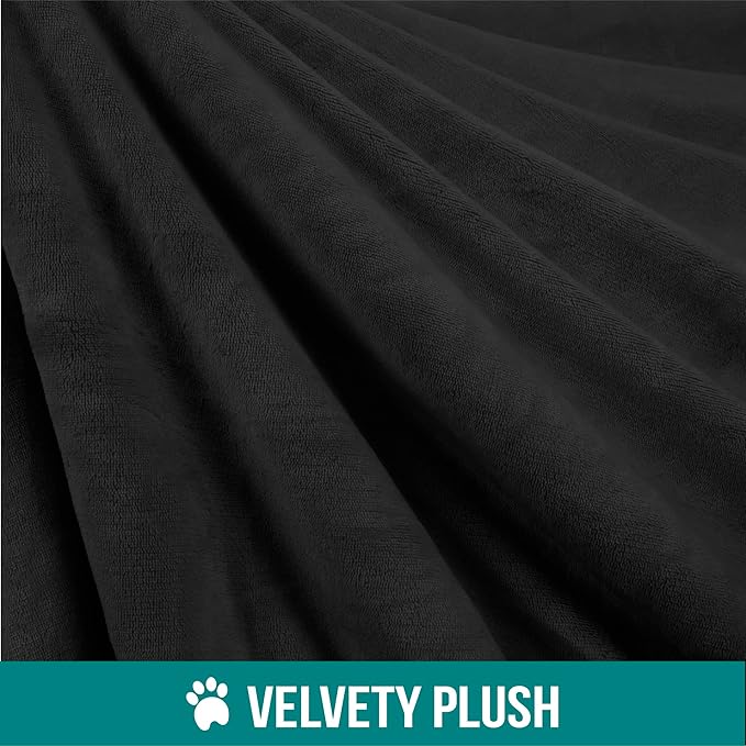 PetAmi WATERPROOF Dog Blanket for Medium Large Dog 60x40 Black