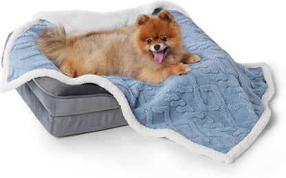 Bedsure Waterproof Dog Blankets for Small Dogs 25"x35", Light