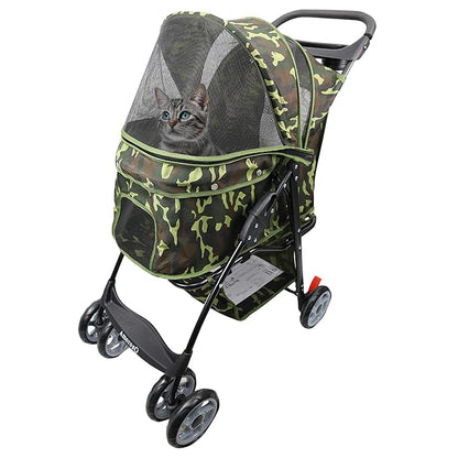 AmorosO 4 Wheels Pet Convenient Stroller