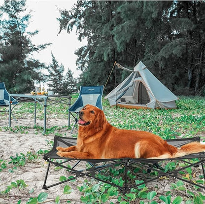 KingCamp Foldable Raised Dog Bed 27.6 in 12.2 in 5.7 in 110 lbs