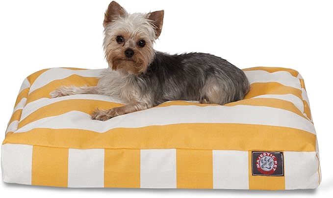 Majestic Pet Rectangle Small Dog Bed Washable – Non Slip Comfy Pet Bed – Dog Crate Bed with Removable Washable Cover – Dog Kennel Bed for Sleeping 27x20x4 Inch