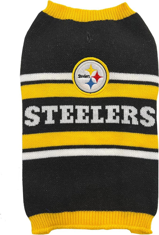 Pets First NFL Pittsburgh Steelers Dog Sweater (PIT-4179-MD)