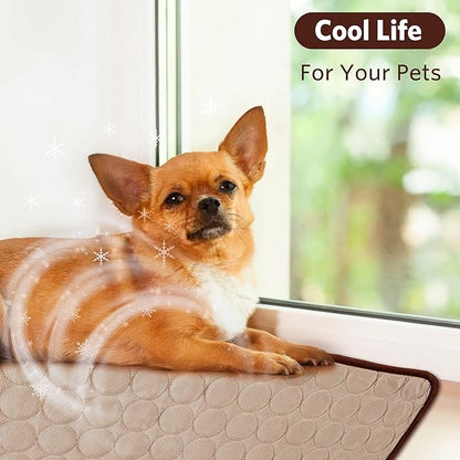 SHEJIZE Dog Cooling Mat 28x40inch/70x100cm, Fabric,