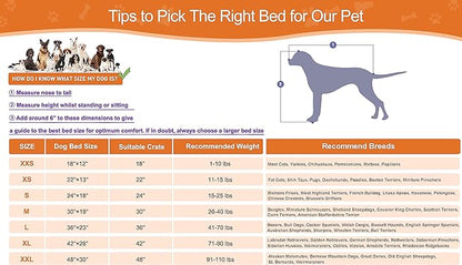 POCBLUE Deluxe Washable Dog Bed for Small Dogs Dog Crate Mat 24 inch Comfy Fluffy Kennel Pad Anti-Slip for Dogs Up to 25 lbs 24" x 17", Brown