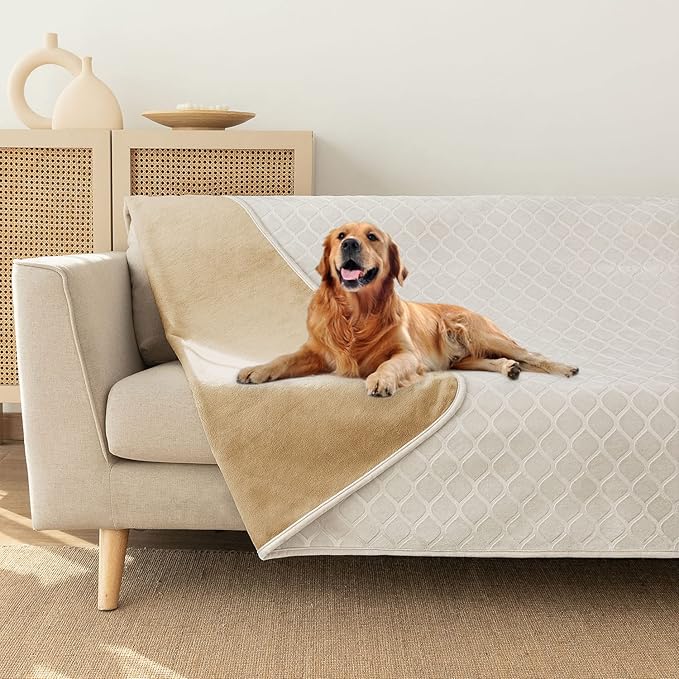 fuguitex Waterproof Dog Blanket Bed Cover Dog Crystal Velvet Moroccan Fuzzy Cozy Plush Pet Blanket Throw Blanket for Couch Sofa(82 * 82 inch