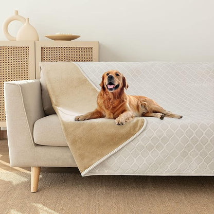 fuguitex Waterproof Dog Blanket Bed Cover Dog Crystal Velvet Moroccan Fuzzy Cozy Plush Pet Blanket Throw Blanket for Couch Sofa(52 * 82 inch