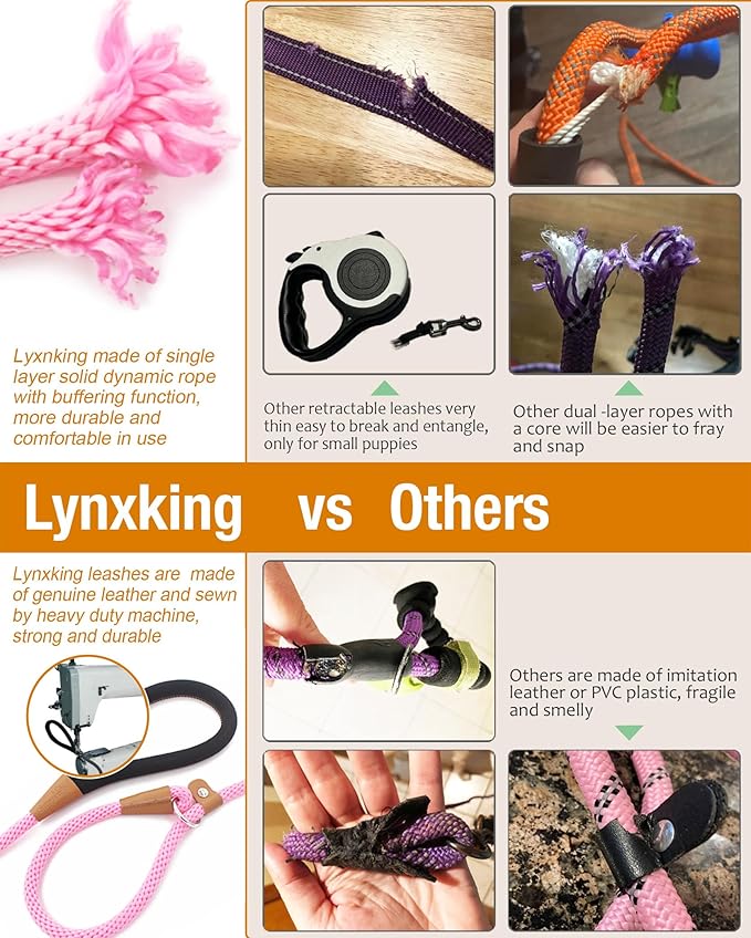 lynxking 5 FT Dog Leash Slip Lead 2