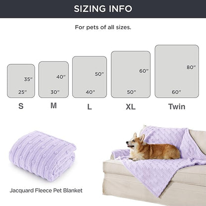 Bedsure 1 Pack 2 Dog Blankets for Small Dogs 2pcs Washable 300GSM Coral
