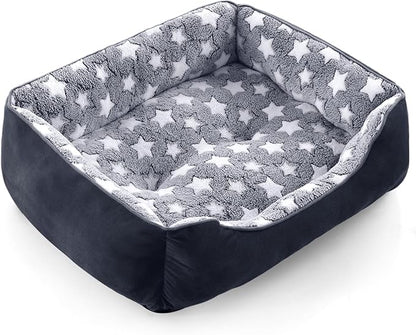 GASUR Rectangle Dog Bed for Large Dogs (25"x 21"x 8"), Black)