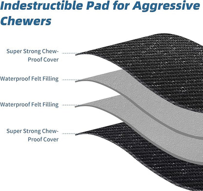 HOMBYS Chew Proof Dog Crate Pad for Small and Medium Dog 17x23 in