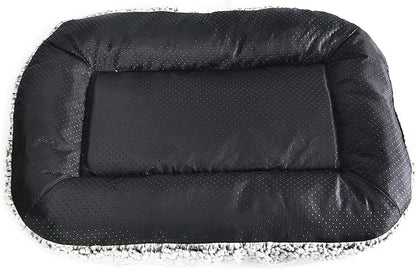 Max & Marlow Plush Sherpa Bolstered Crate Mat Dog & Cat Bed