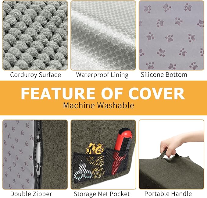 Topmart 3 Tiers Foam Dog Stairs/Steps for Small Dogs Pain,15.7”H