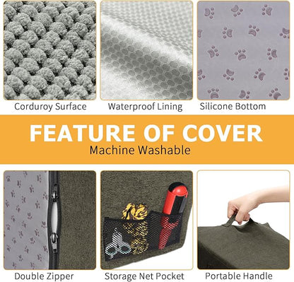 Topmart 3 Tiers Foam Dog Stairs/Steps for Small Dogs Pain,15.7”H