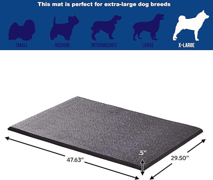 MidWest Homes for Pets MAT48 Cushioned Dog Crate Mat Black,48-Inch