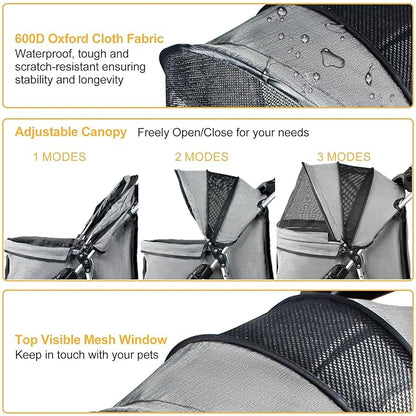 Pet Stroller 3 Wheel,