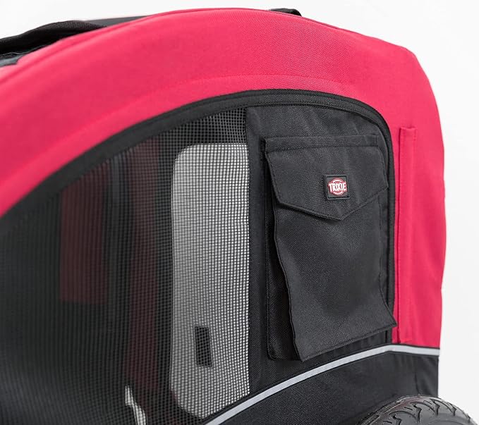 TRIXIE Convertible Dog Bike Trailer and Pet Stroller for Small to Medium Dogs up to 48 lbs