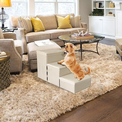 TONY HOBY Foldable Dog Stairs 3-Steps for 3 Steps)