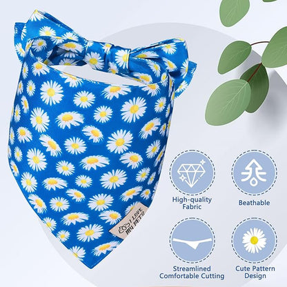 SCENEREAL Summer Daisy Floral Dog Bandana