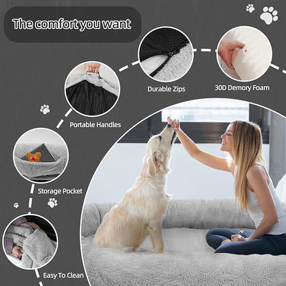 Elevon Human Dog Bed for Adults 71"x47"x12" Large