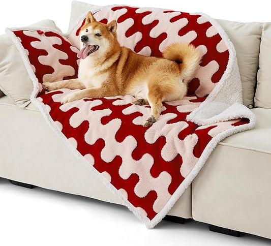 Lesure Waterproof Dog Blanket for Large Dogs 3D Textured