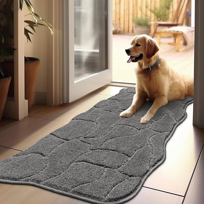 Large Dog Door Mat for Muddy Paws 22x47 Absorbent