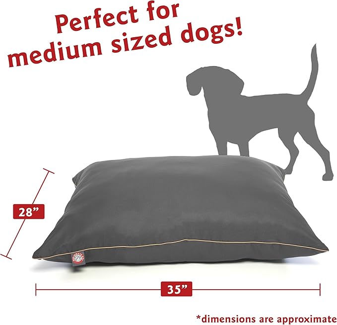 Majestic Pet Rectangle Medium Dog Bed Washable – Non Slip Comfy Pet Bed – Dog Crate Bed Super Value Pillow Dog Bed – Dog Kennel Bed for Sleeping 35 x 28 Inch