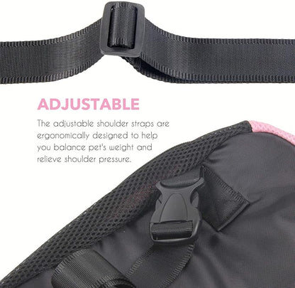 Dog Carrier Pink Legs Out Front Pet Carrier Backpack Comfortable Puppy Bag with Shoulder Strap and Sling for Travel Hiking Camping Outdoor