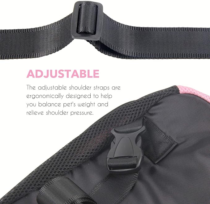 Dog Carrier Pink Legs Out Front Pet Carrier Backpack Comfortable Puppy Bag with Shoulder Strap and Sling for Travel Hiking Camping Outdoor