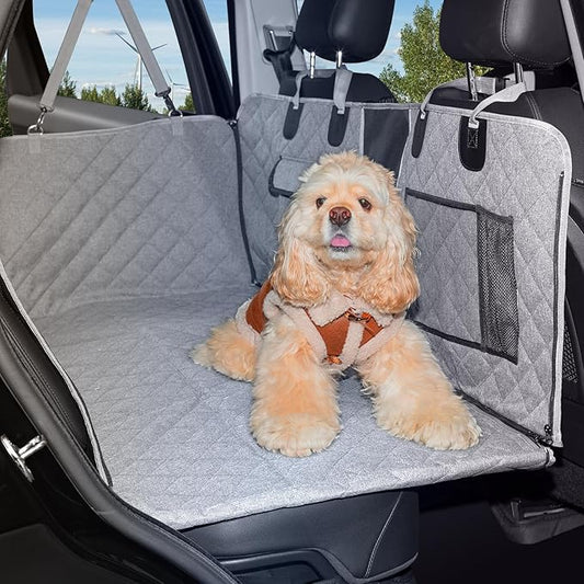 Dog Car Seat Cover/Backseat Cover for Dogs in Car with Strong Hard Bottom