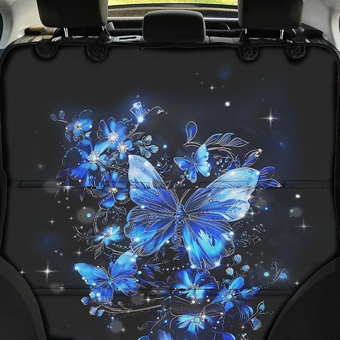 AFPANQZ Butterfly Dog Cat Seat Cover for Cars